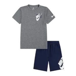 Nike Gray & Navy Blue Shorts Set